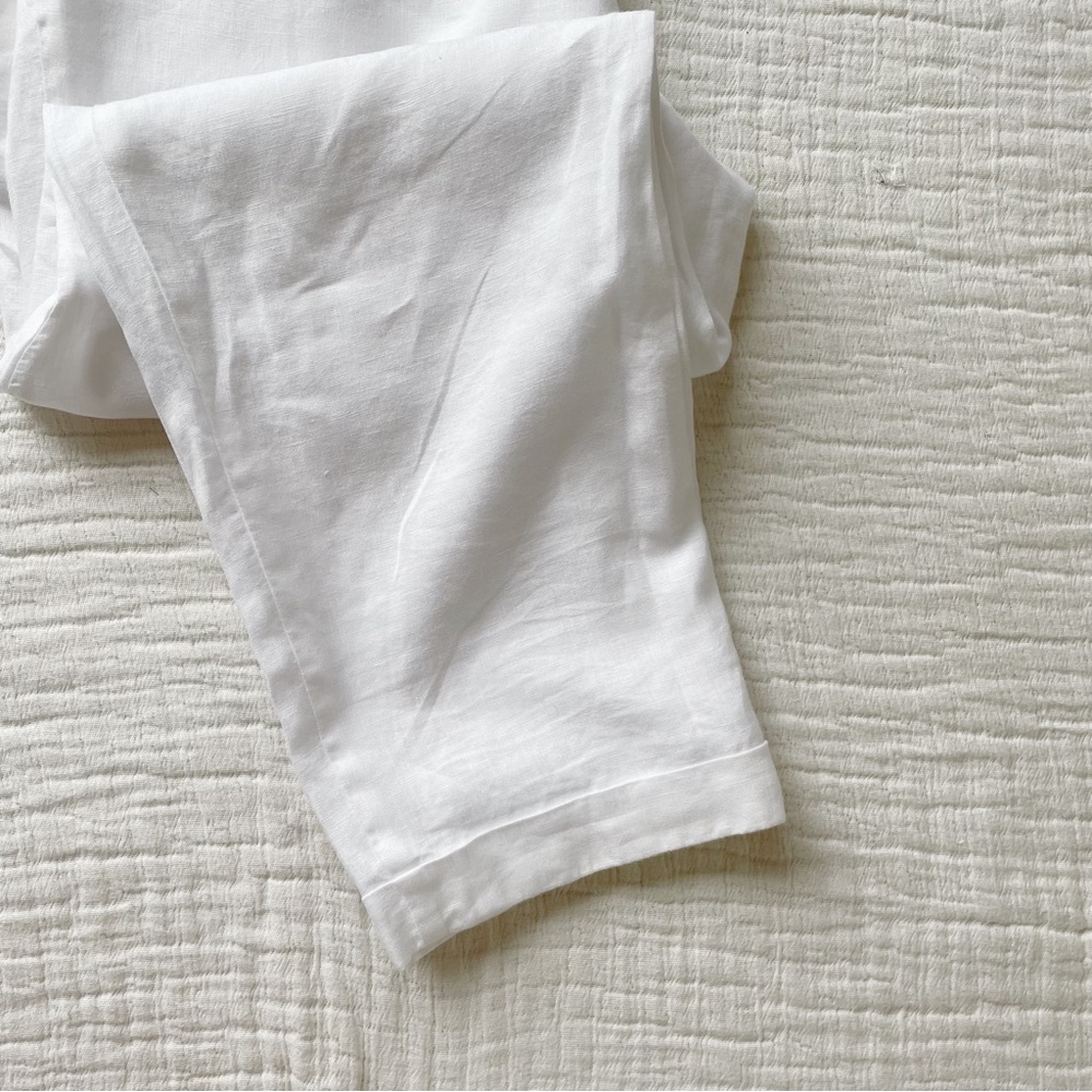 EUC Ann Taylor LOFT Marisa White 100% Linen Pants - 6 - Picture 7 of 9